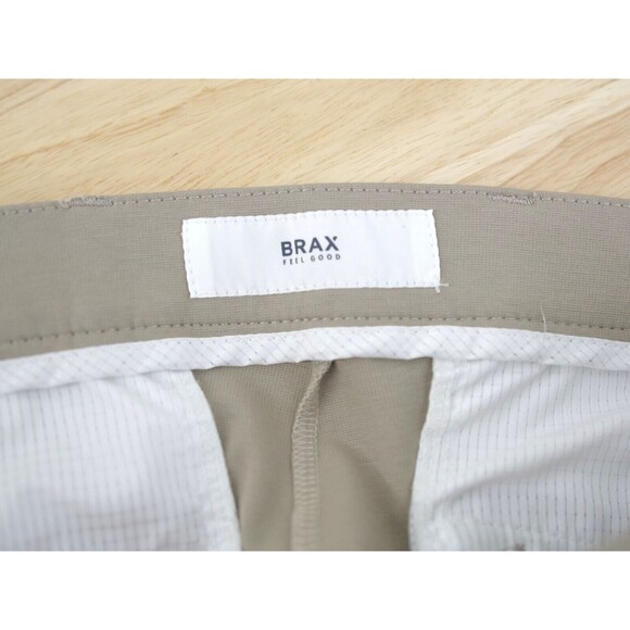 Brax Feel Good‎ Mens Bristol Flat Front Chino Shorts Beige Size 36 - Picture 8 of 10
